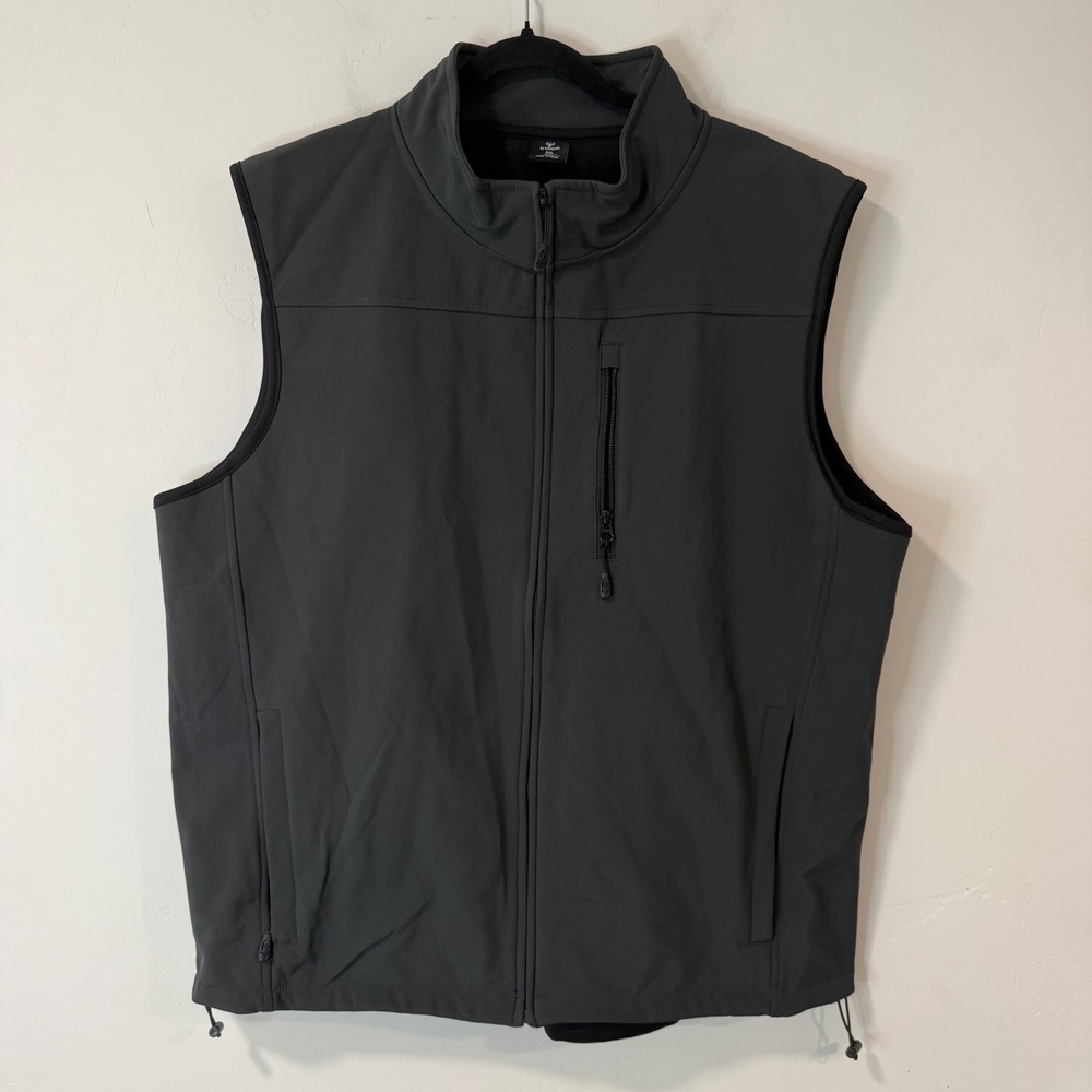 King's Mens Softshell Fleece Lined Vest 2XL Gray Green Excellent Hunting Outdoor